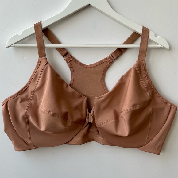 GLAMORISE - Front Closure Smoothing Wonder Wire Bra - Nude/Cappuccino 44DD - Picture 6 of 11